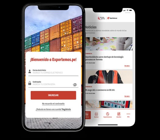 Mockup app movil Prom Perú